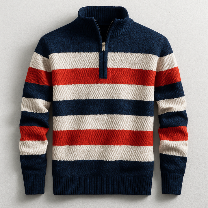 William | Men's Knitted Pullover with Zip