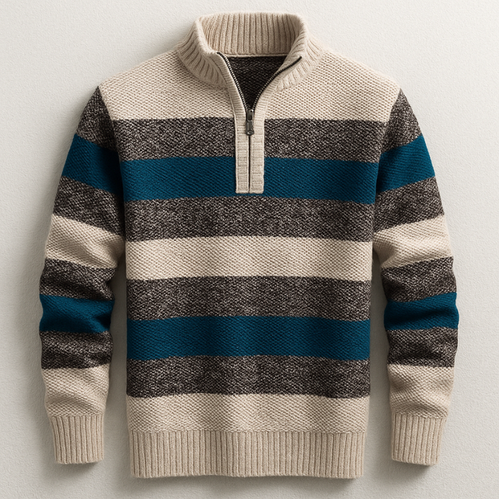 William | Men's Knitted Pullover with Zip