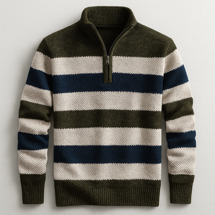 William | Men's Knitted Pullover with Zip