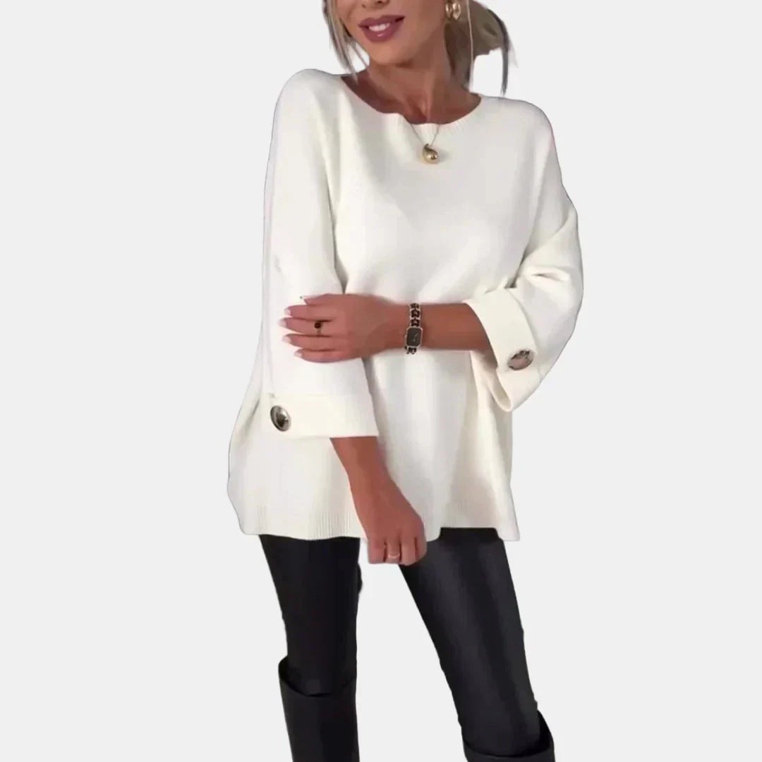 Elsinara | Long Sleeve Button Top